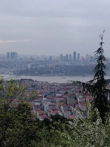 Çamlıca Tepesi yolu